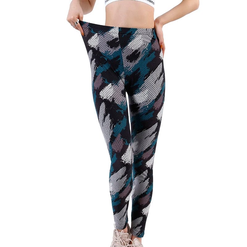 Eleganza Italiana VISNXGI New Fashion 2022 Camouflage Printing Elasticity Leggings Camouflage Fitness Pant Legins Casual Milk Legging For Women Streetwear high fashion shein amazon temu target Walmart online