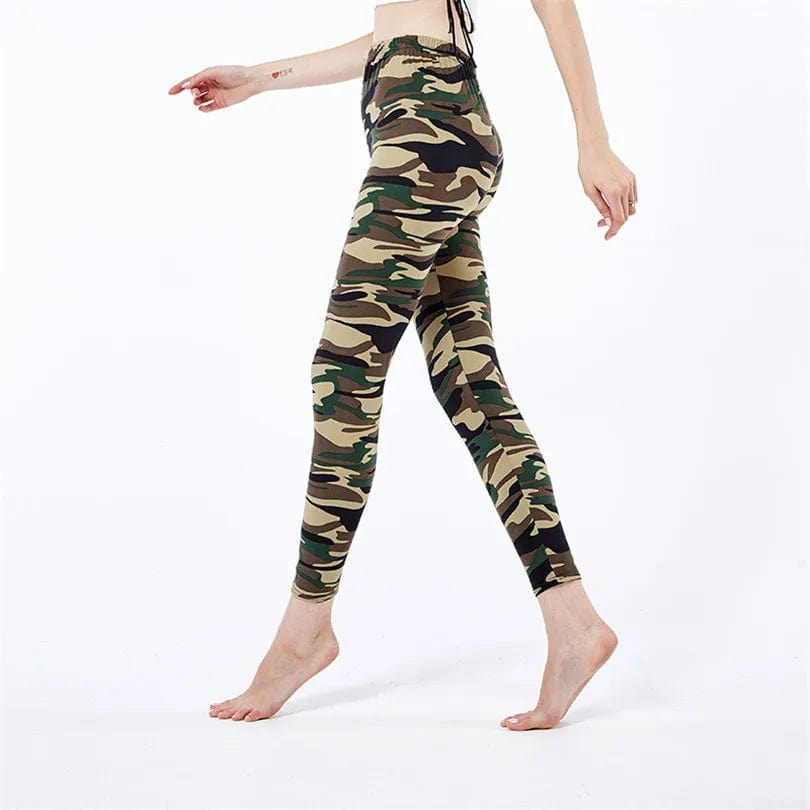 Eleganza Italiana VISNXGI New Fashion 2022 Camouflage Printing Elasticity Leggings Camouflage Fitness Pant Legins Casual Milk Legging For Women Streetwear high fashion shein amazon temu target Walmart online