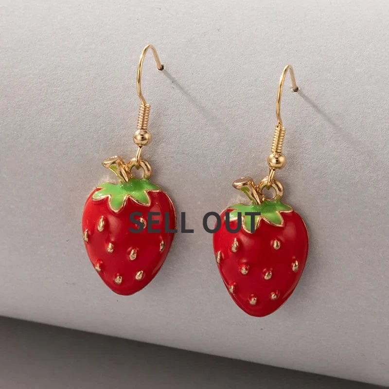 Eleganza Italiana VIVILADY Sweet Cute Radish Strawberry Watermelon Vegetable Fruit Drop Earrings Female Girl Piercing Jewelry Rural Drop Shipping Streetwear high fashion shein amazon temu target Walmart online