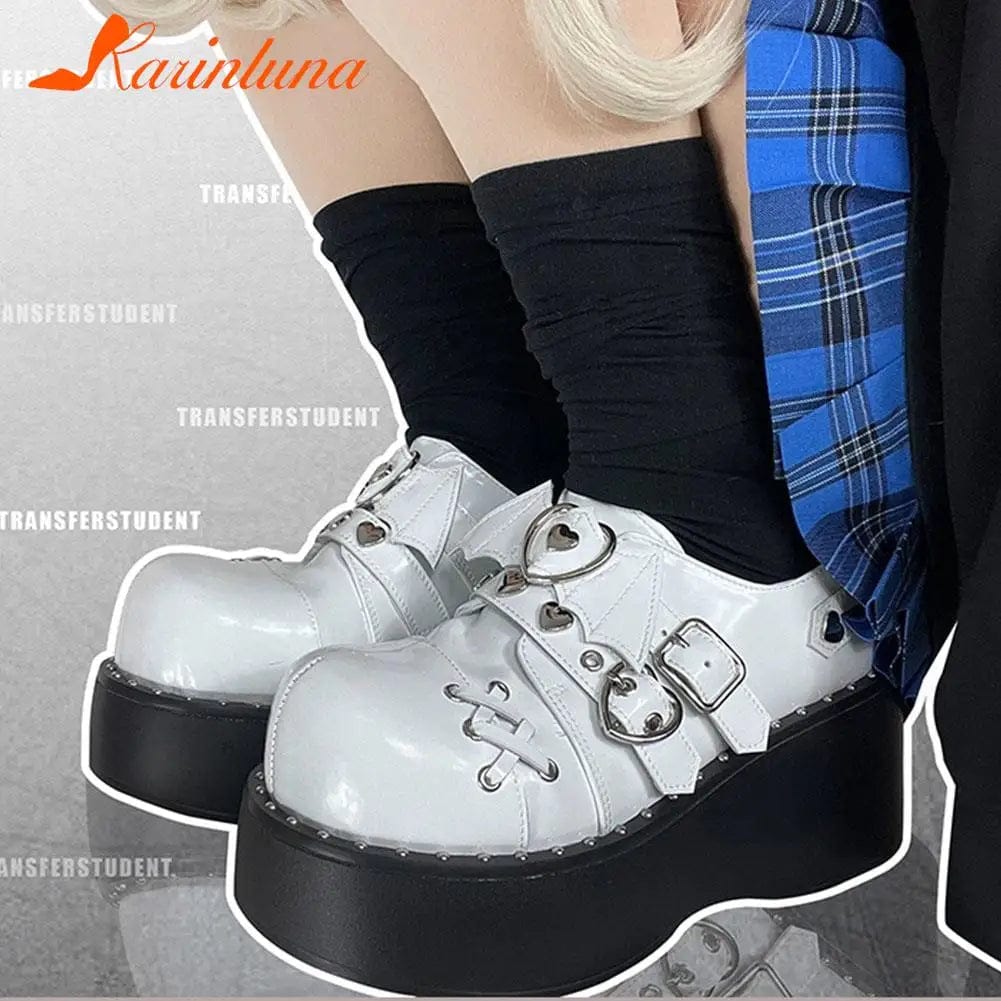 Eleganza Italiana Wedge High Heels Y2k Shoes 2023 Summer Hot Star Graffiti Women Shoes On Platform Punk Gothic Lolita Mary Jean Platform Shoes Streetwear high fashion shein amazon temu target Walmart online