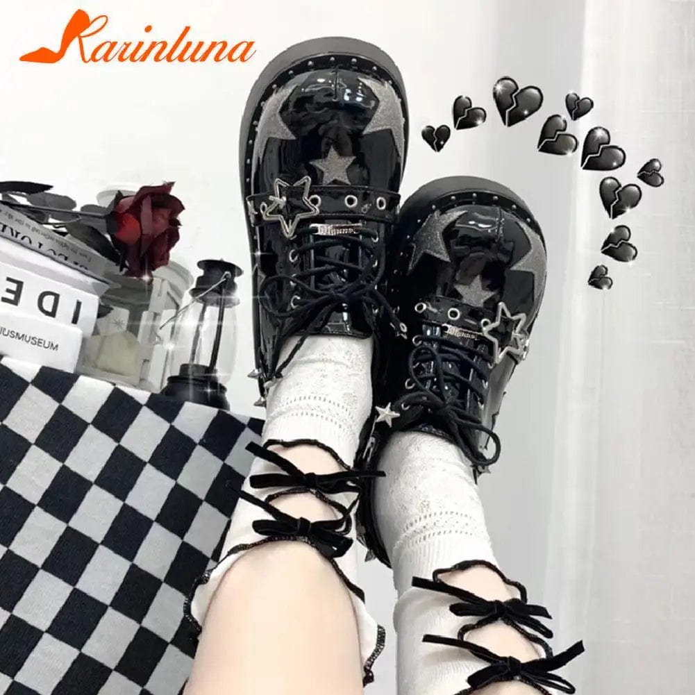 Eleganza Italiana Wedge High Heels Y2k Shoes 2023 Summer Hot Star Graffiti Women Shoes On Platform Punk Gothic Lolita Mary Jean Platform Shoes Streetwear high fashion shein amazon temu target Walmart online