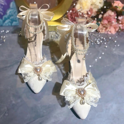 Eleganza Italiana White Bridal Shoe Wedding Shoes for Women Luxury Designer Mary Jane Elegant Woman Heeled Shoes Designer Heels Y2k Style Shoes Streetwear high fashion shein amazon temu target Walmart online