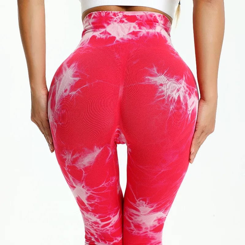 Eleganza Italiana Women High Waist Seamless Tie Dyeing Leggings Casual Sports Yoga Pants Female Moisture Absorption Booty Lifting Push Up Leggins Streetwear high fashion shein amazon temu target Walmart online