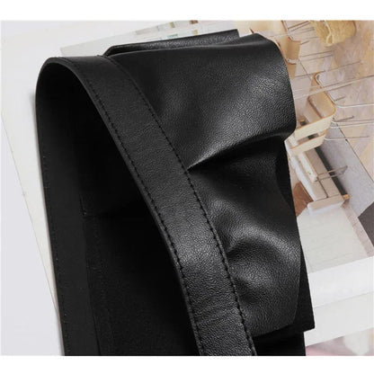 Eleganza Italiana Women Leather Belt Body Bondage Harness Brass Peplum Waist Belt 2023 Suspenders Fashion Dress Coat With Ladies Girdle Streetwear high fashion shein amazon temu target Walmart online