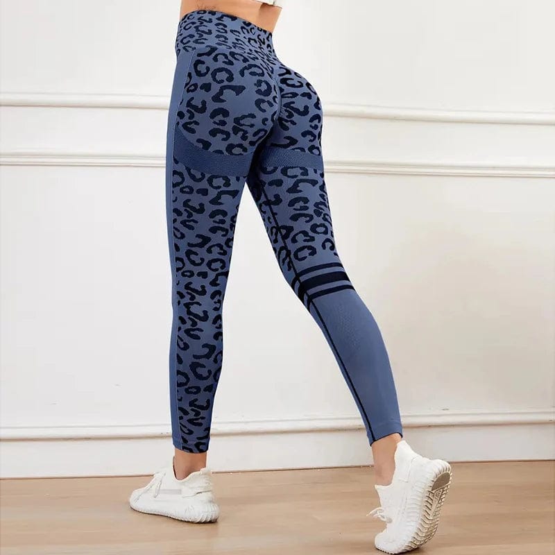 Eleganza Italiana Women Leopard Seamless Yoga Pants High Waist Lifting Hip Honey Peach Hip Fitness Leggings Yoga Gym Tights Running Sports Pants Streetwear high fashion shein amazon temu target Walmart online