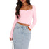 Eleganza Italiana Women Long Sleeve Sweetheart Neck Crop Top Slim Fit  Going Out Tops Y2k Spring Fall Cute Basic Tight Tee Shirt Streetwear high fashion shein amazon temu target Walmart online