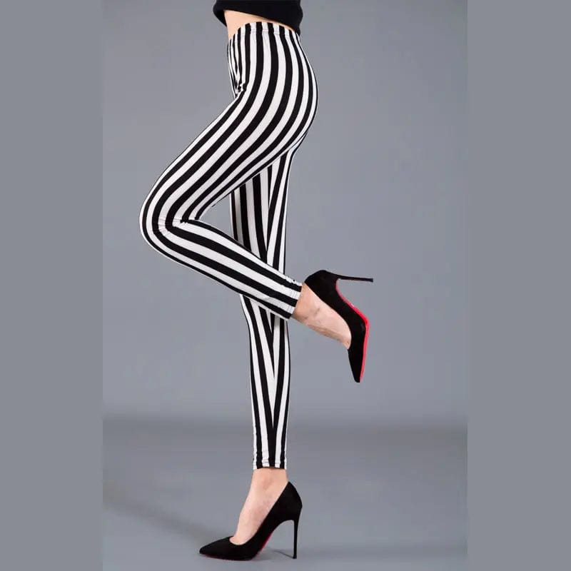 Eleganza Italiana Women Plaid Leggings Fashion Printing Fitness Houndstooth Floral Stripe Dot Leopard Pure Black Trouser High Waist Pants Streetwear high fashion shein amazon temu target Walmart online