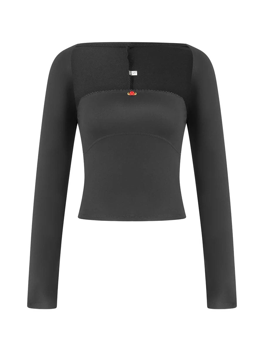 Eleganza Italiana Women Y2k Bolero Crop Tops 2 Piece Slim Fit Long Sleeve Shrug Sleeveless Tube Tops Spring Fall Going Out Streetwear Streetwear high fashion shein amazon temu target Walmart online