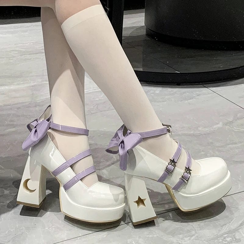 Eleganza Italiana Y2k Chunky Platform High Heels Pumps Women 2023 Spring Punk Thick Heel Mary Jane Lolita Shoes Woman Patent Leather Cosplay Shoes Streetwear high fashion shein amazon temu target Walmart online