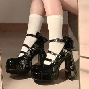 Eleganza Italiana Y2k Chunky Platform High Heels Pumps Women 2024 Spring Punk Thick Heel Mary Jane Lolita Shoes Woman Patent Leather Cosplay Shoes Streetwear high fashion shein amazon temu target Walmart online