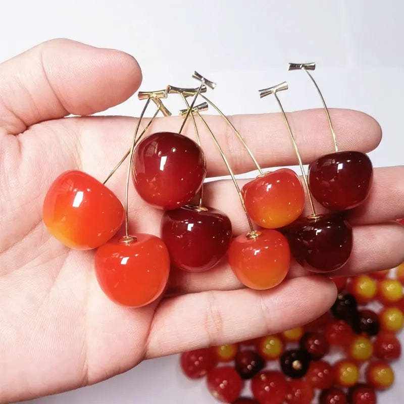 Eleganza Italiana Y2K Cute Small Fresh Sweet Lovely Cherries Earrings Pendant Fruit Earrings Red Cherry Earrings Charm Jewelry Gifts Fruit Party Streetwear high fashion shein amazon temu target Walmart online