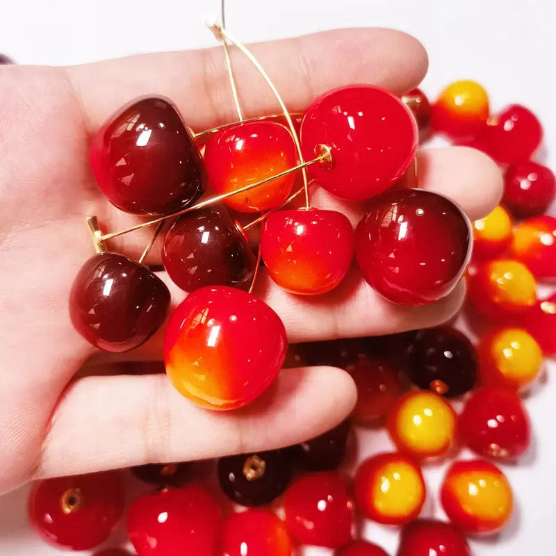 Eleganza Italiana Y2K Cute Small Fresh Sweet Lovely Cherries Earrings Pendant Fruit Earrings Red Cherry Earrings Charm Jewelry Gifts Fruit Party Streetwear high fashion shein amazon temu target Walmart online