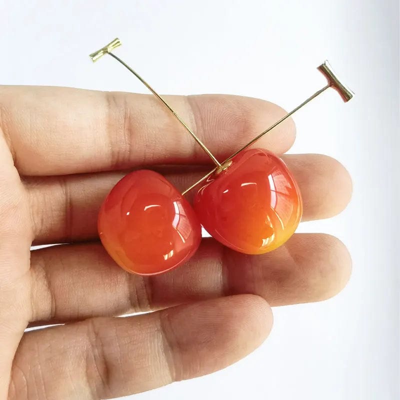 Eleganza Italiana Y2K Cute Small Fresh Sweet Lovely Cherries Earrings Pendant Fruit Earrings Red Cherry Earrings Charm Jewelry Gifts Fruit Party Streetwear high fashion shein amazon temu target Walmart online