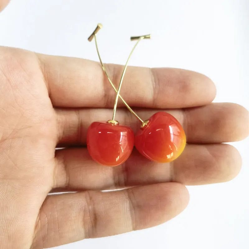 Eleganza Italiana Y2K Cute Small Fresh Sweet Lovely Cherries Earrings Pendant Fruit Earrings Red Cherry Earrings Charm Jewelry Gifts Fruit Party Streetwear high fashion shein amazon temu target Walmart online