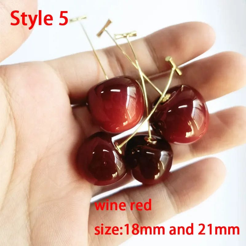 Eleganza Italiana Y2K Cute Small Fresh Sweet Lovely Cherries Earrings Pendant Fruit Earrings Red Cherry Earrings Charm Jewelry Gifts Fruit Party Streetwear high fashion shein amazon temu target Walmart online