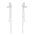 Eleganza Italiana Y2K Fairy Zircon Shell Butterfly Tassel Ear Clips Angel Ear Bone Clip Earring Elf Female Pearl Dangle Earrings Fashion Jewelry Streetwear high fashion shein amazon temu target Walmart online