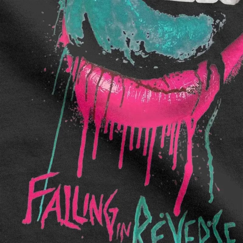 Eleganza Italiana Y2K Falling In Reverse For Fans T Shirt Men Cotton Male T-Shirts Round Collar Lips Funny Emo Band Tee Short Sleeve Tops Gift Streetwear high fashion shein amazon temu target Walmart online