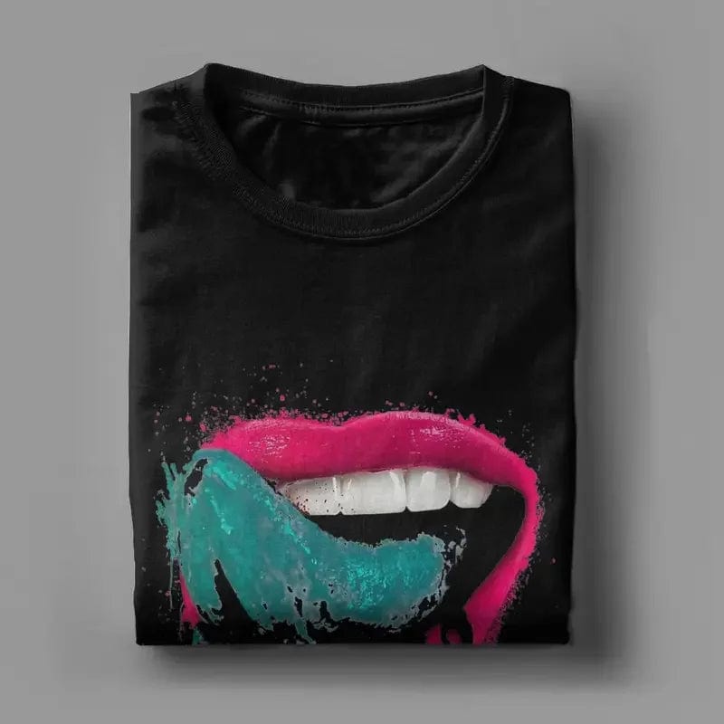 Eleganza Italiana Y2K Falling In Reverse For Fans T Shirt Men Cotton Male T-Shirts Round Collar Lips Funny Emo Band Tee Short Sleeve Tops Gift Streetwear high fashion shein amazon temu target Walmart online