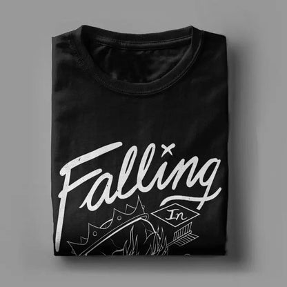 Eleganza Italiana Y2K Falling In Reverse Official T For Men Cotton T-Shirt O Neck Flame Skull Band Music Funny Tees Short Sleeve Clothes New Streetwear high fashion shein amazon temu target Walmart online