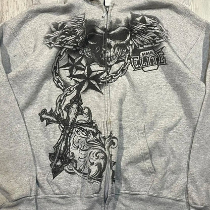 Eleganza Italiana Y2k Hoodie New Gothic Skull Pattern Printing Hip Hop Casual Sweatshirt Selling Personality Retro Hoodies Womens Mens Streetwear Streetwear high fashion shein amazon temu target Walmart online