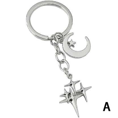 Eleganza Italiana Y2K Keychains Star Moon Metal Key Rings For Women Men Friendship Gift Handbag Bag Decoration Handmade Jewelry Streetwear high fashion shein amazon temu target Walmart online