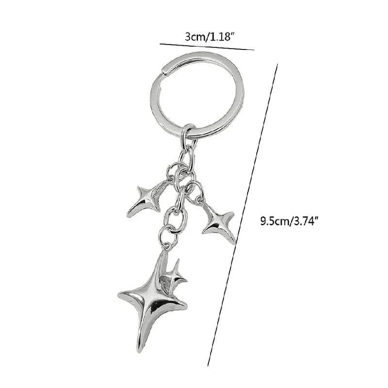 Eleganza Italiana Y2K Keychains Star Moon Metal Key Rings For Women Men Friendship Gift Handbag Bag Decoration Handmade Jewelry Streetwear high fashion shein amazon temu target Walmart online