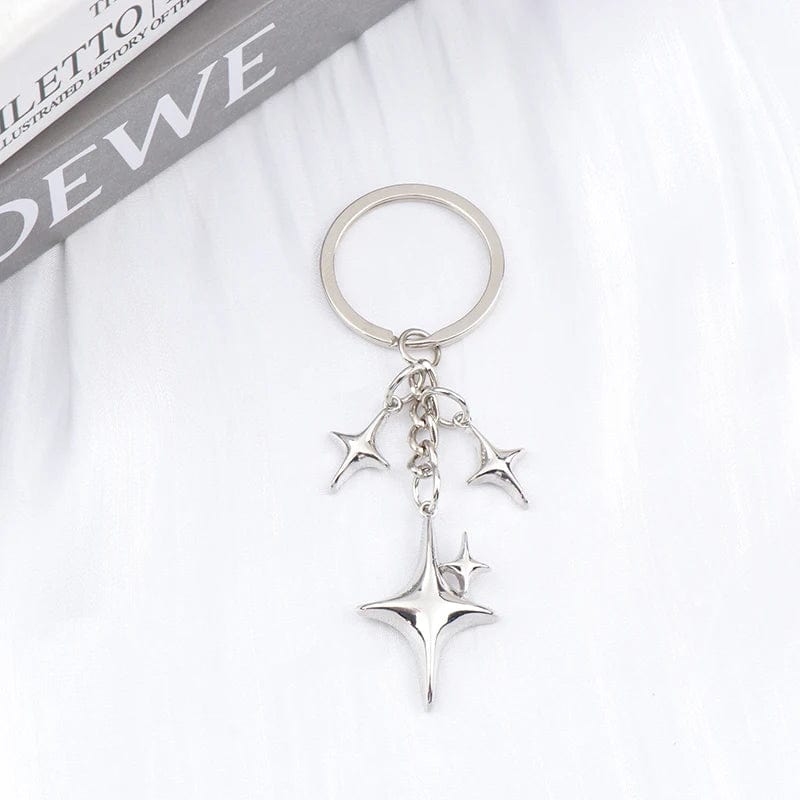 Eleganza Italiana Y2K Keychains Star Moon Metal Key Rings For Women Men Friendship Gift Handbag Bag Decoration Handmade Jewelry Streetwear high fashion shein amazon temu target Walmart online