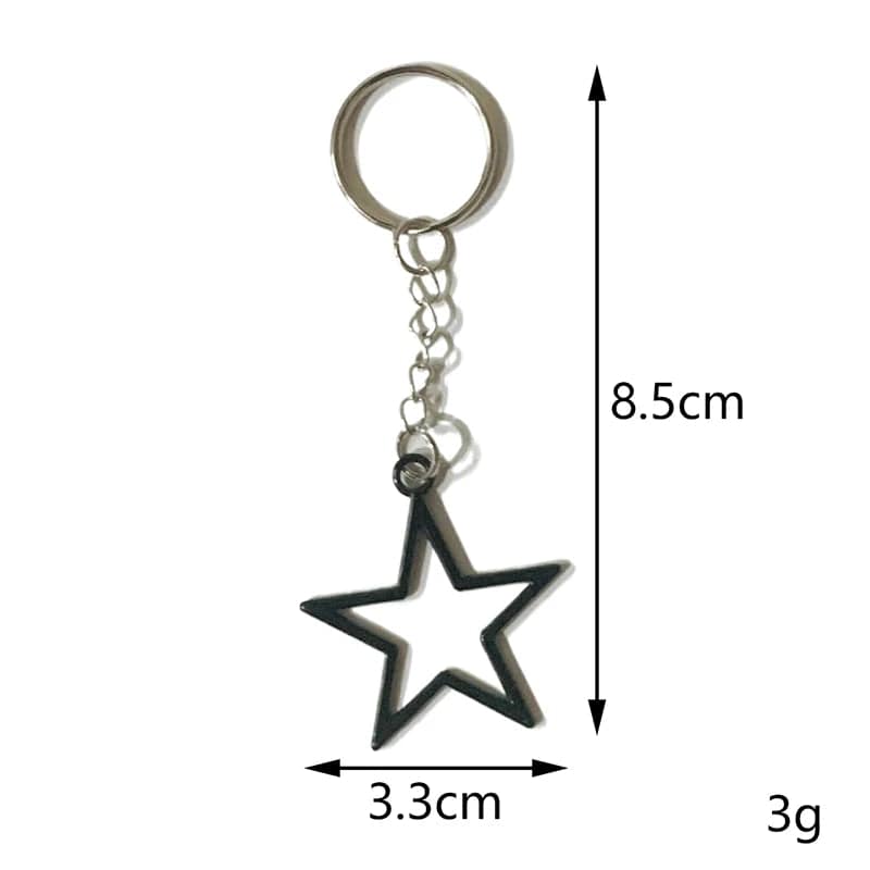 Eleganza Italiana Y2K Keychains Star Moon Metal Key Rings For Women Men Friendship Gift Handbag Bag Decoration Handmade Jewelry Streetwear high fashion shein amazon temu target Walmart online