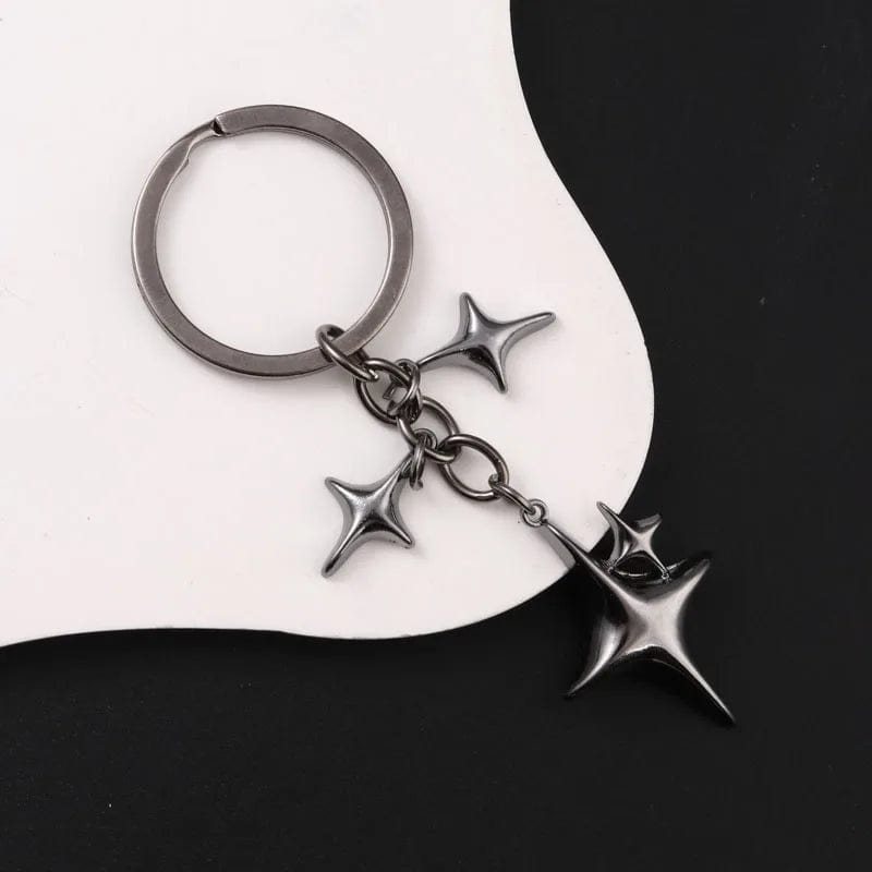 Eleganza Italiana Y2K Keychains Star Moon Metal Key Rings For Women Men Friendship Gift Handbag Decoration Handmade Jewelry Streetwear high fashion shein amazon temu target Walmart online