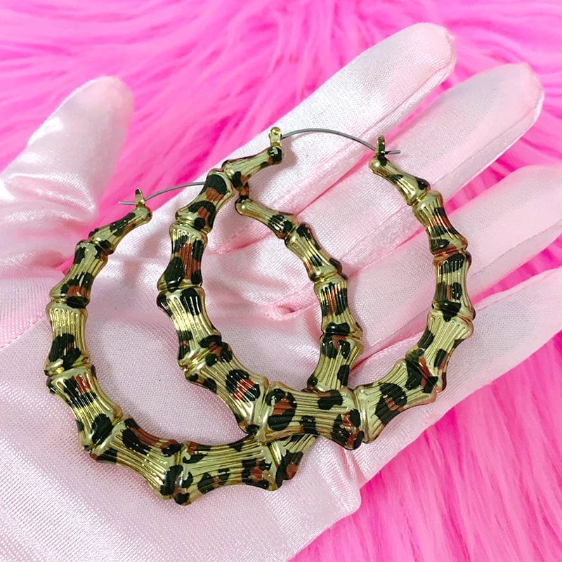 Eleganza Italiana Y2K Leopard Print Earrings Sexy Charms Round Hoops Earrings Women Fashion Jewelry Korean Charm Accessories Earrings Cute Streetwear high fashion shein amazon temu target Walmart online