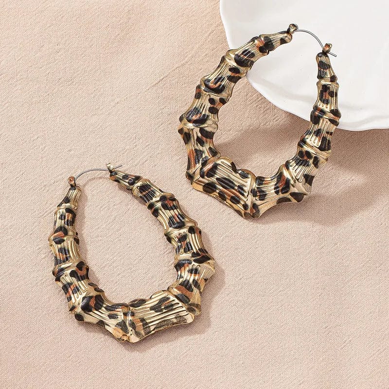 Eleganza Italiana Y2K Leopard Print Earrings Sexy Charms Round Hoops Earrings Women Fashion Jewelry Korean Charm Accessories Earrings Cute Streetwear high fashion shein amazon temu target Walmart online