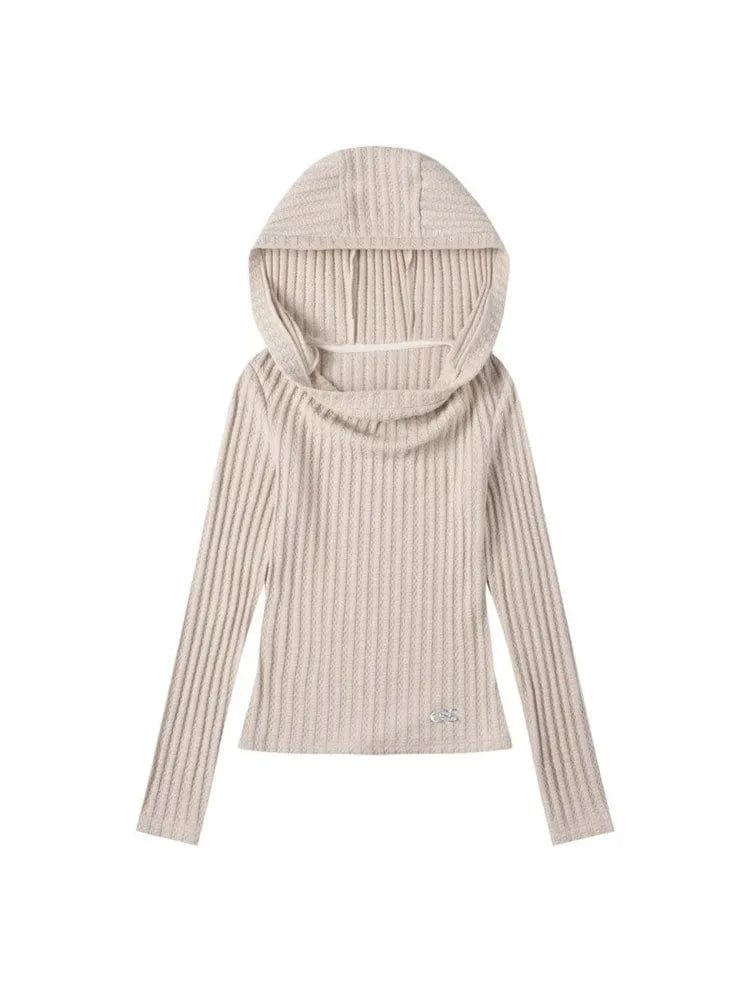 Eleganza Italiana Y2K Tops Hooded Sweatshirt Women Bottoming Spring and Fall New Korean Fashion Streetwear Knitwear Waist Slim Harajuku Pullover Streetwear high fashion shein amazon temu target Walmart online