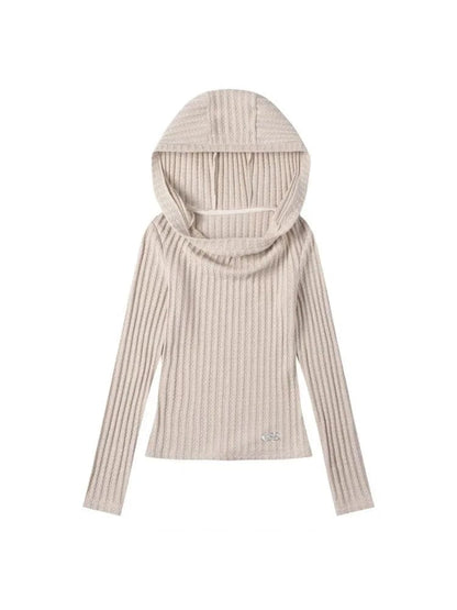 Eleganza Italiana Y2K Tops Hooded Sweatshirt Women Bottoming Spring and Fall New Korean Fashion Streetwear Knitwear Waist Slim Harajuku Pullover Streetwear high fashion shein amazon temu target Walmart online