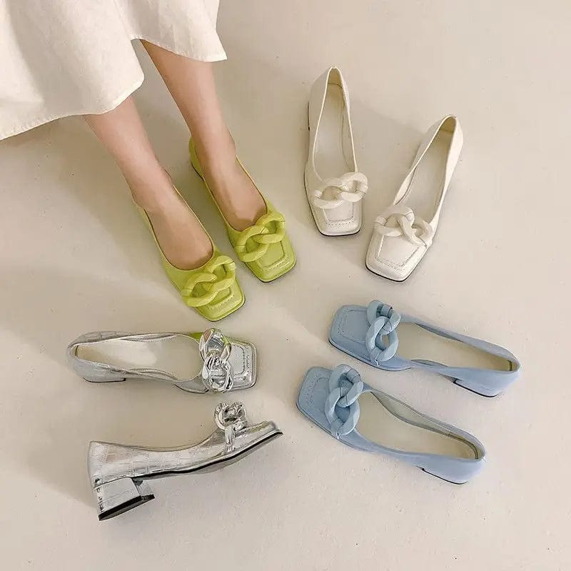 Eleganza Italiana Yellow with Medium Heels Silver Ladies Summer Footwear Square Toe Blue Shoes for Women 2024 Casual E Trend on Offer Y2k Stylish Streetwear high fashion shein amazon temu target Walmart online