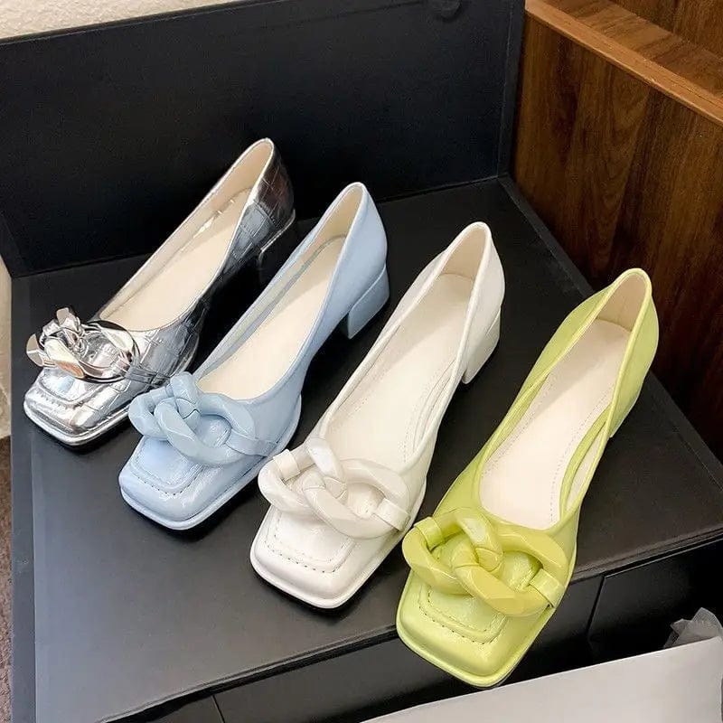 Eleganza Italiana Yellow with Medium Heels Silver Ladies Summer Footwear Square Toe Blue Shoes for Women 2024 Casual E Trend on Offer Y2k Stylish Streetwear high fashion shein amazon temu target Walmart online