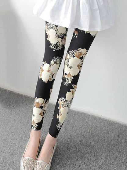 Eleganza Italiana YSDNCHI Women Summer Female Fitness Leggings Floral Print Leggins Lady Sexy Slim Elastic Pencil Pants Stretch Trousers Mujer Streetwear high fashion shein amazon temu target Walmart online