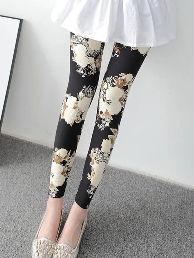 Eleganza Italiana YSDNCHI Women Summer Female Fitness Leggings Floral Print Leggins Lady Sexy Slim Elastic Pencil Pants Stretch Trousers Mujer Streetwear high fashion shein amazon temu target Walmart online