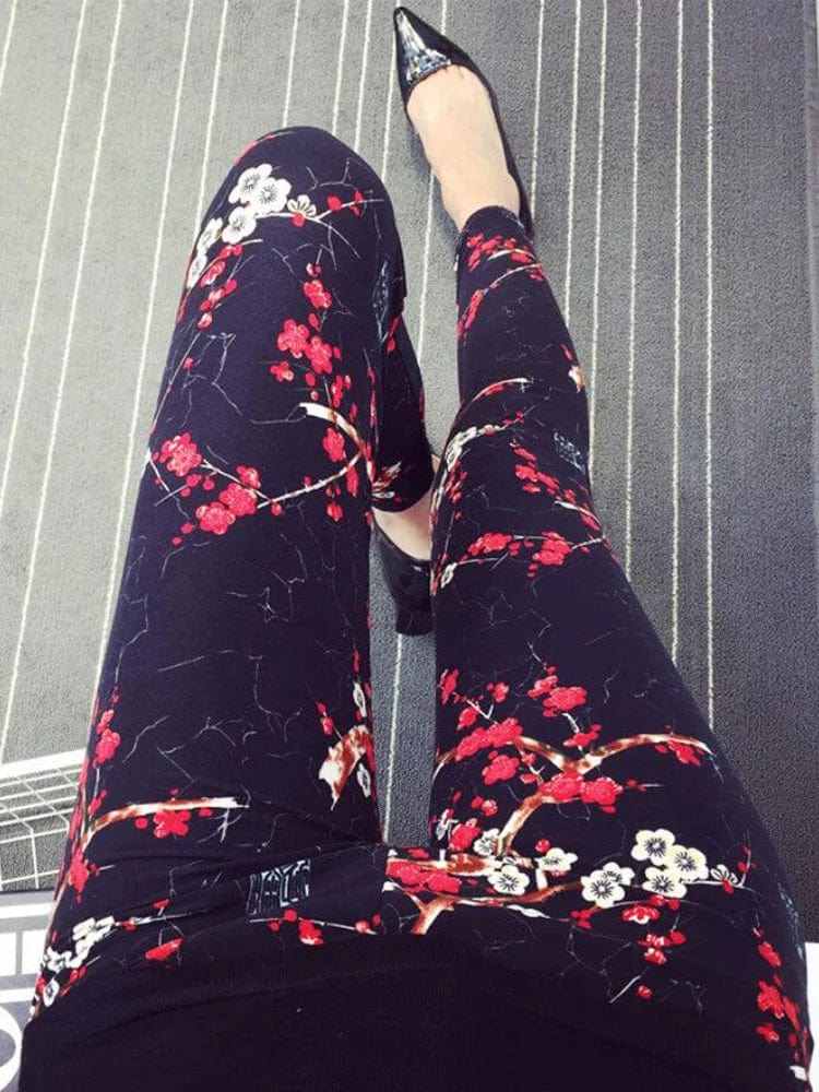 Eleganza Italiana YSDNCHI Women Summer Female Fitness Leggings Floral Print Leggins Lady Sexy Slim Elastic Pencil Pants Stretch Trousers Mujer Streetwear high fashion shein amazon temu target Walmart online