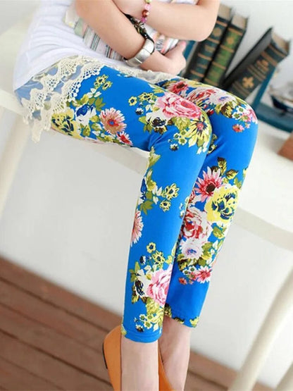 Eleganza Italiana YSDNCHI Women Summer Female Fitness Leggings Floral Print Leggins Lady Sexy Slim Elastic Pencil Pants Stretch Trousers Mujer Streetwear high fashion shein amazon temu target Walmart online