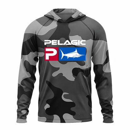 Peris Elegance 2024 Fishing Hoodie Pelagic Men Clothes Summer Breathable Long Sleeve Fishing Shirt Sun Protection Camouflage Fishing Shirts Top Streetwear high fashion shein amazon temu target Walmart online