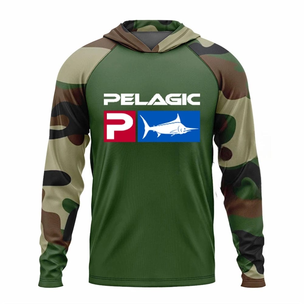 Peris Elegance 2024 Fishing Hoodie Pelagic Men Clothes Summer Breathable Long Sleeve Fishing Shirt Sun Protection Camouflage Fishing Shirts Top Streetwear high fashion shein amazon temu target Walmart online