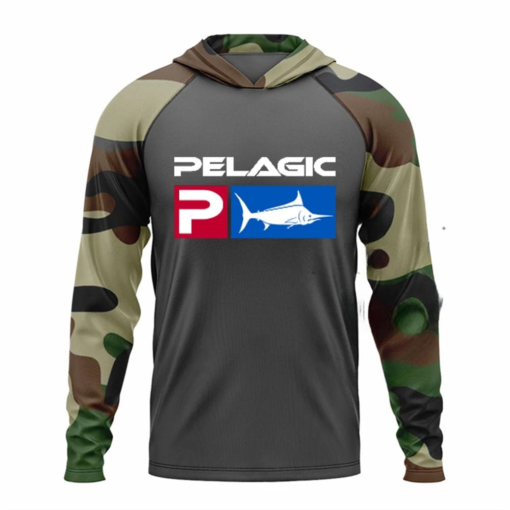 Peris Elegance 2024 Fishing Hoodie Pelagic Men Clothes Summer Breathable Long Sleeve Fishing Shirt Sun Protection Camouflage Fishing Shirts Top Streetwear high fashion shein amazon temu target Walmart online