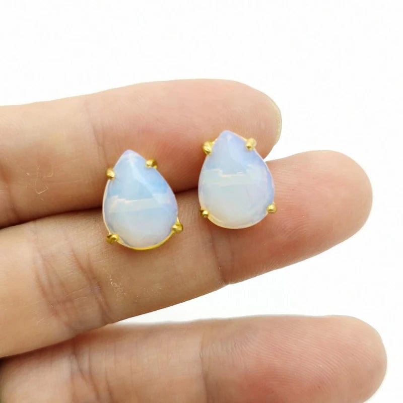 Peris Elegance Casual Stud Earrings Water Drop Shape Faceted Natural Stone Earring Women Reiki Jewelry Fit for Party Anniversary Gift Streetwear high fashion shein amazon temu target Walmart online