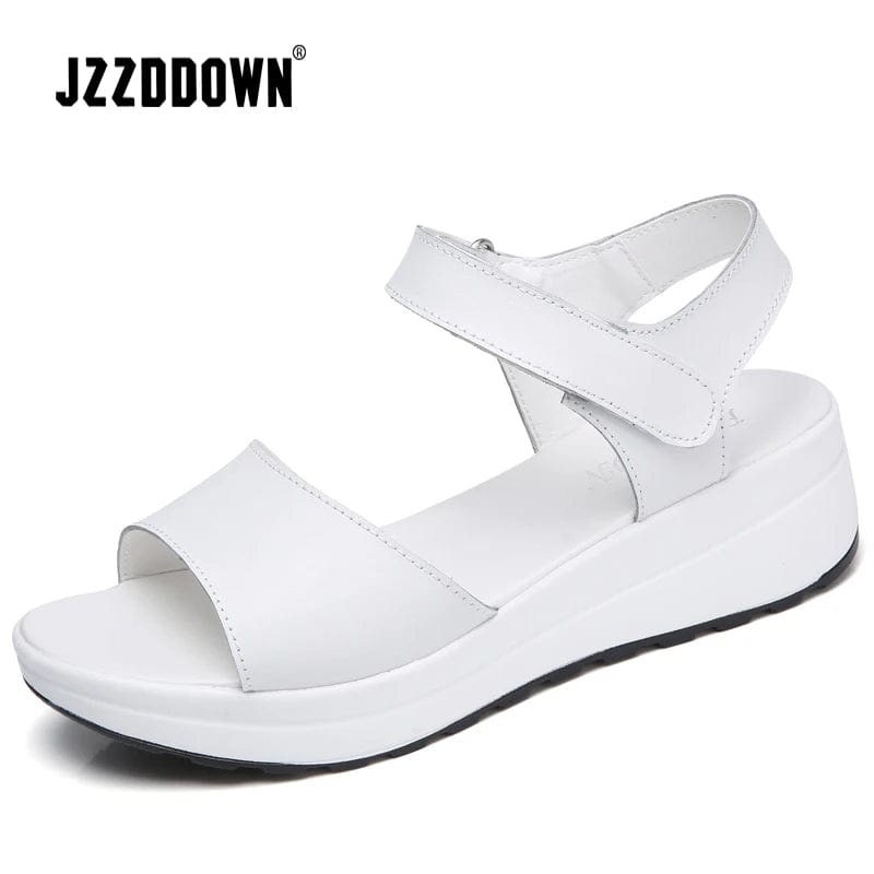 Peris Elegance Genuine Leather Women sandals shoes Platform ladies white Sneakers Sandals shoe 2018 summer open toe Fashion High Heel footwear Streetwear high fashion shein amazon temu target Walmart online