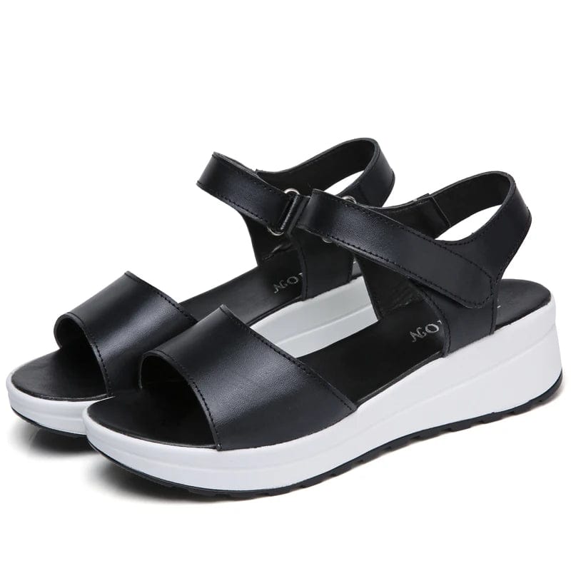 Peris Elegance Genuine Leather Women sandals shoes Platform ladies white Sneakers Sandals shoe 2018 summer open toe Fashion High Heel footwear Streetwear high fashion shein amazon temu target Walmart online