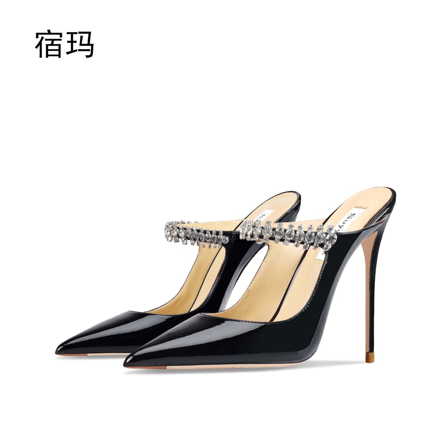 Peris Elegance High Heels Sandals for Women, Crystal Decoration, Pointed Toe, Back Strap, Elegant Fashion, Ladies Shoes, Summer, 2024,Trend Streetwear high fashion shein amazon temu target Walmart online