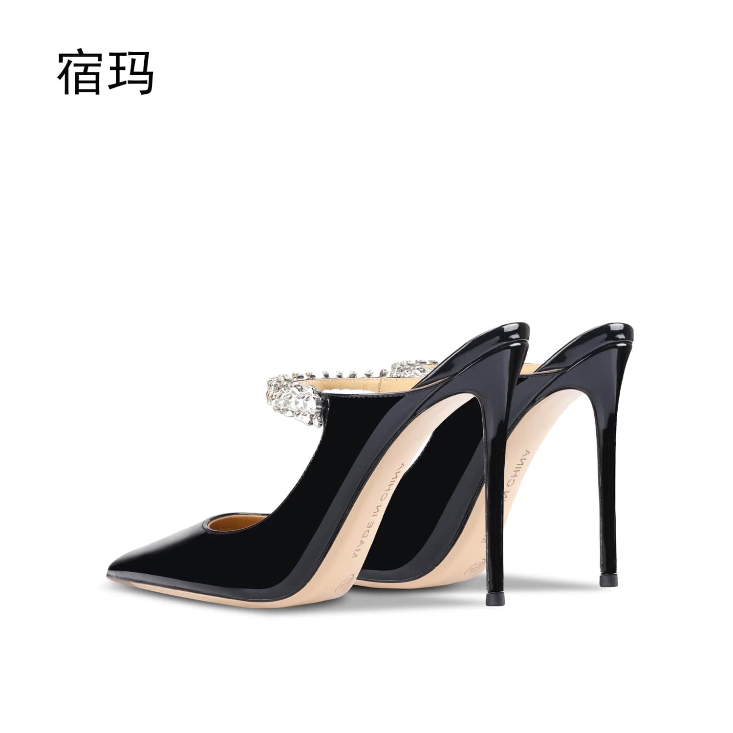 Peris Elegance High Heels Sandals for Women, Crystal Decoration, Pointed Toe, Back Strap, Elegant Fashion, Ladies Shoes, Summer, 2024,Trend Streetwear high fashion shein amazon temu target Walmart online