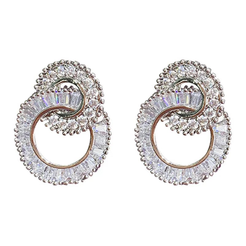 Peris Elegance Huitan Dazzling Crystal Zircon Shape 8 Women Stud Earring Fashion Jewelry Wedding Party Office Lady Versatile Earrings Hot Sale Streetwear high fashion shein amazon temu target Walmart online