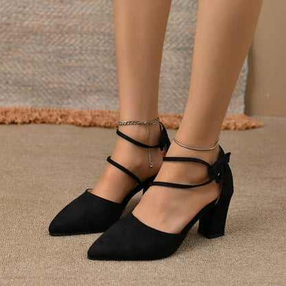 Peris Elegance Medium Heel High Heels Women Summer Chunky Black Designer Elegant Casual Dress Round Tip Cheap Products and Free Shipping Streetwear high fashion shein amazon temu target Walmart online