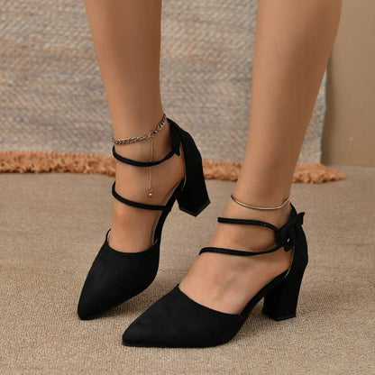 Peris Elegance Medium Heel High Heels Women Summer Chunky Black Designer Elegant Casual Dress Round Tip Cheap Products and Free Shipping Streetwear high fashion shein amazon temu target Walmart online